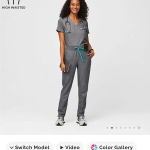 Figs Women's Gray Cargo Pants